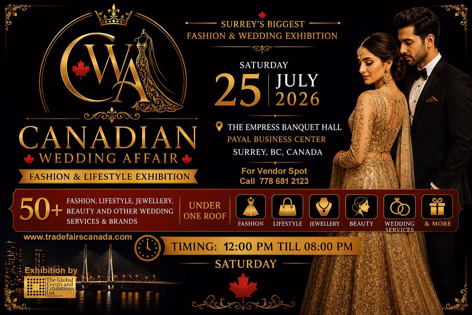 CANADIAN WEDDING AFFAIR 💍✨ 👑 Fashion & Lifestyle Exhibition 👑